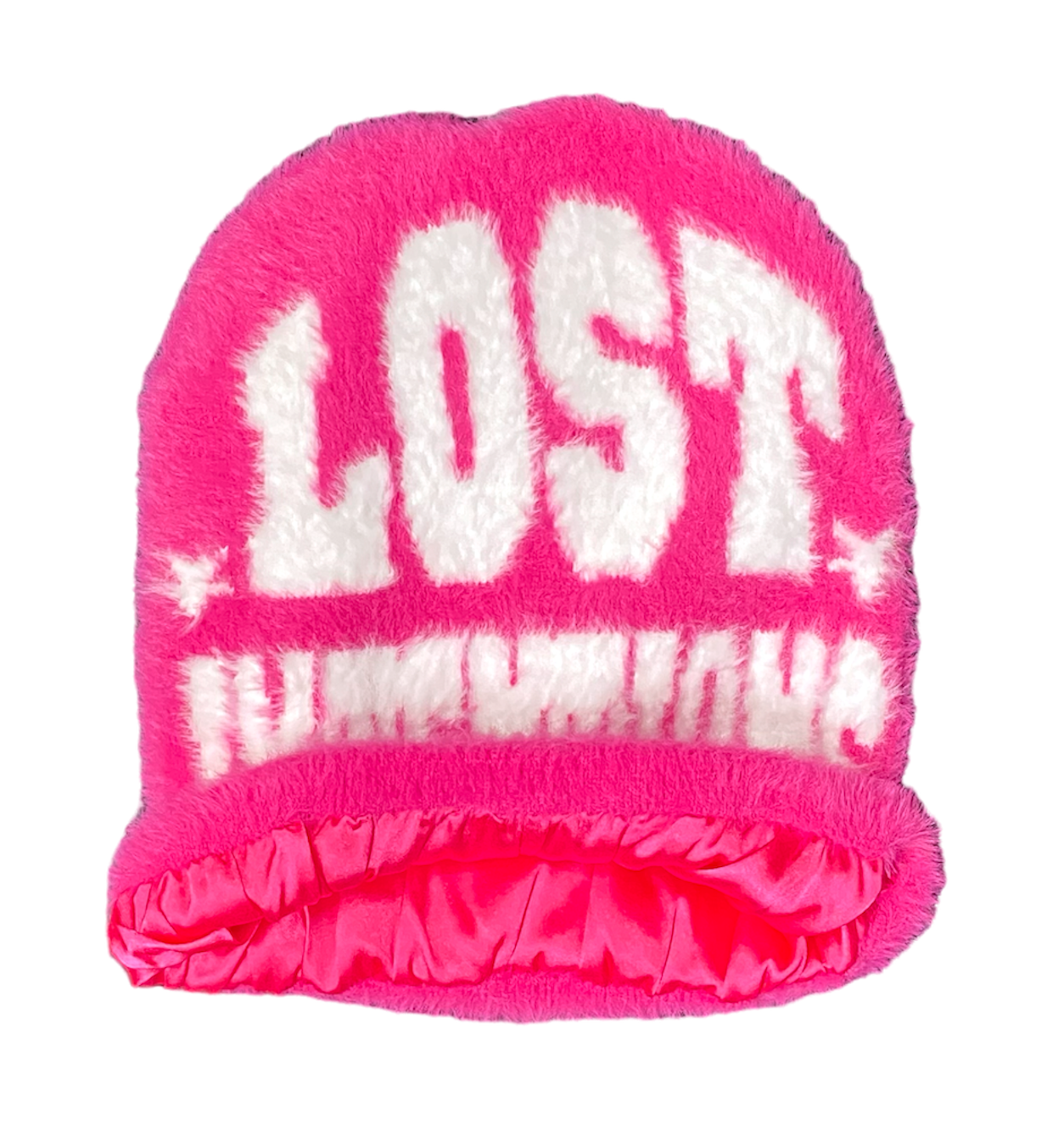 Pink Mohair Beanie